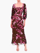 Bronix Botanicals Long Sleeve Midi Dress