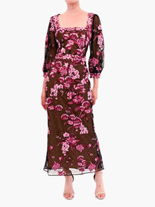 Bronix Botanicals Long Sleeve Midi Dress