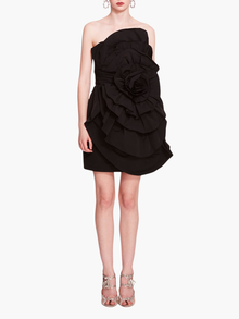 Rosette Taffeta Mini Dress