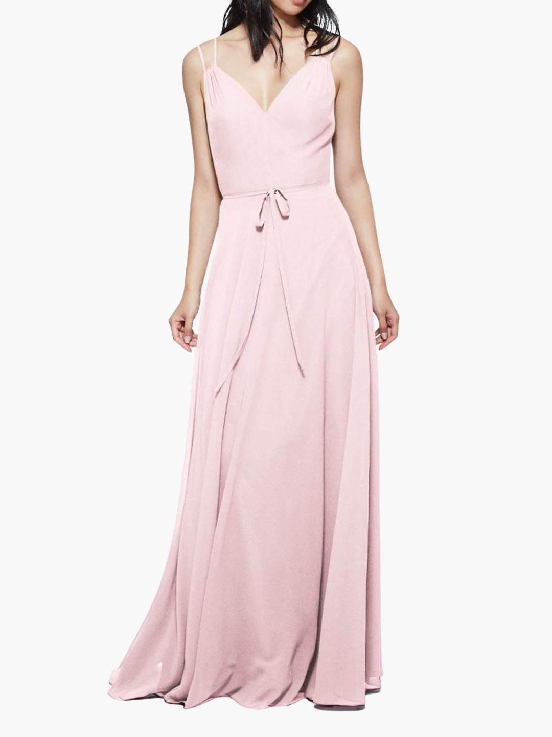 Valentia Chiffon V-Neck Gown