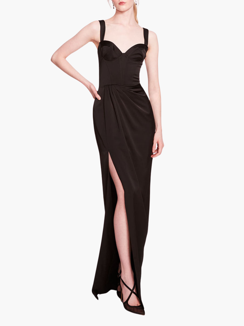 Satin Bustier Gown