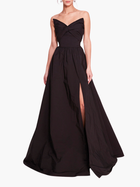 Pleated Taffeta Gown