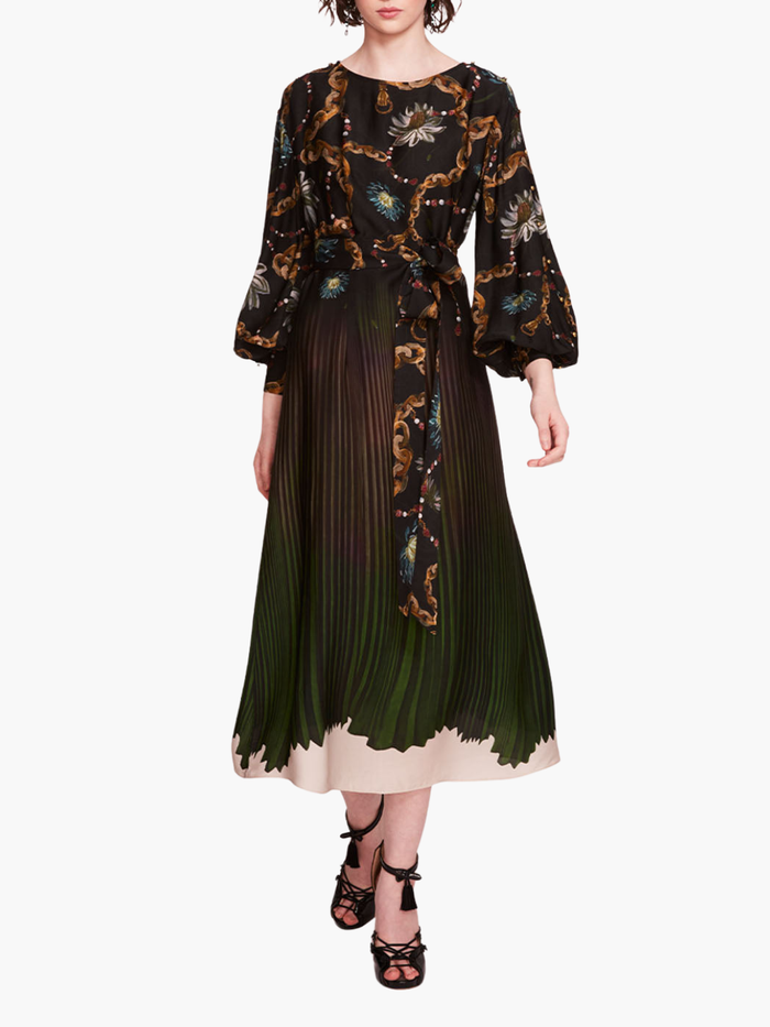 Viscose Georgette Billow Midi Dress