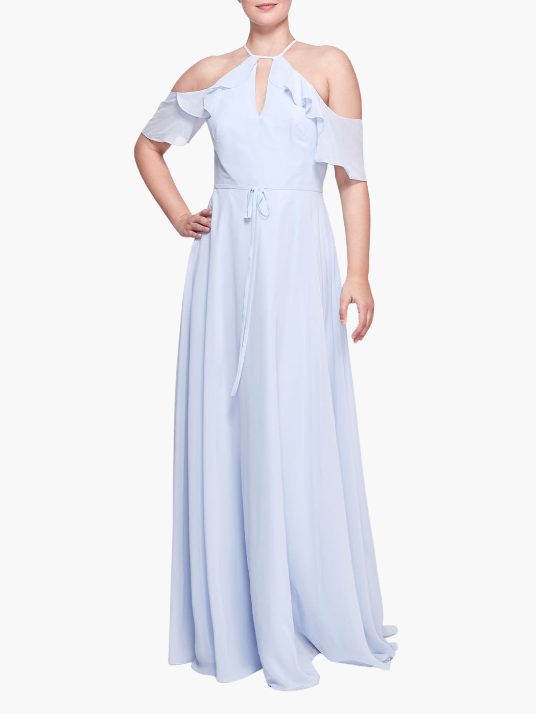 Ferrara Cold-Shoulder Gown
