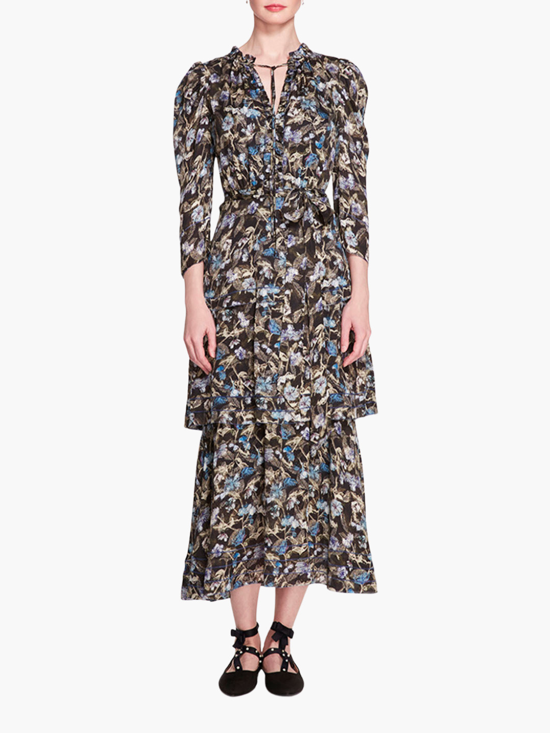 Juniper 3-Tier Embroidered Maxi Dress