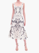 Mirrored Cotton Midi Dress