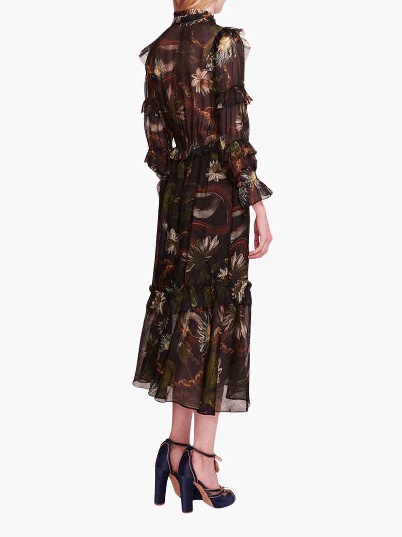 Silk Lily Midi Dress