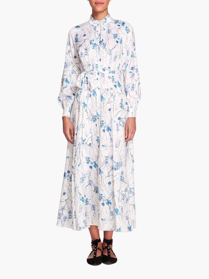 Fiorella Sateen Maxi Shirtdress