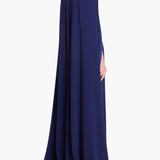 Embellished Cape Gown
