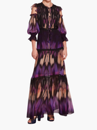 Abstract Viscose Maxi Dress