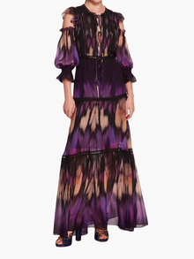 Abstract Viscose Maxi Dress