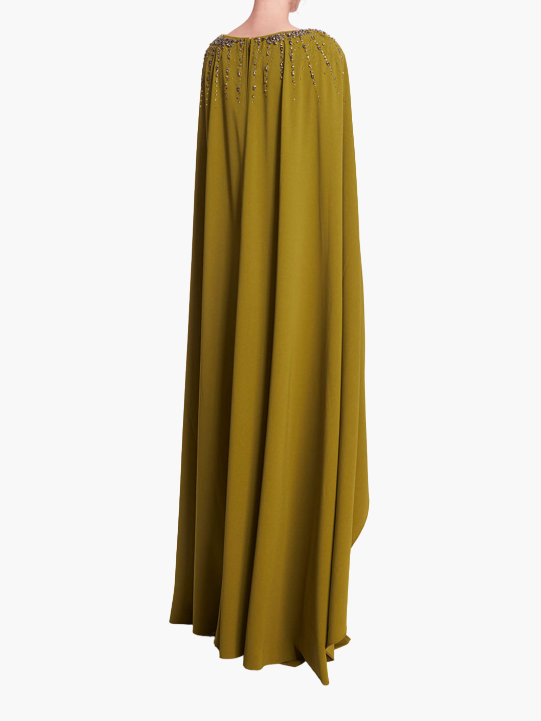 Embellished Cape Gown