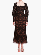 Long Sleeve Corded Midi Dress