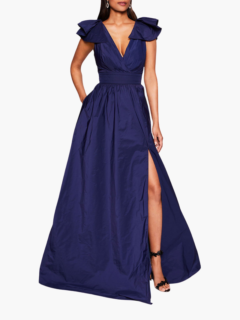 Bow Taffeta Gown