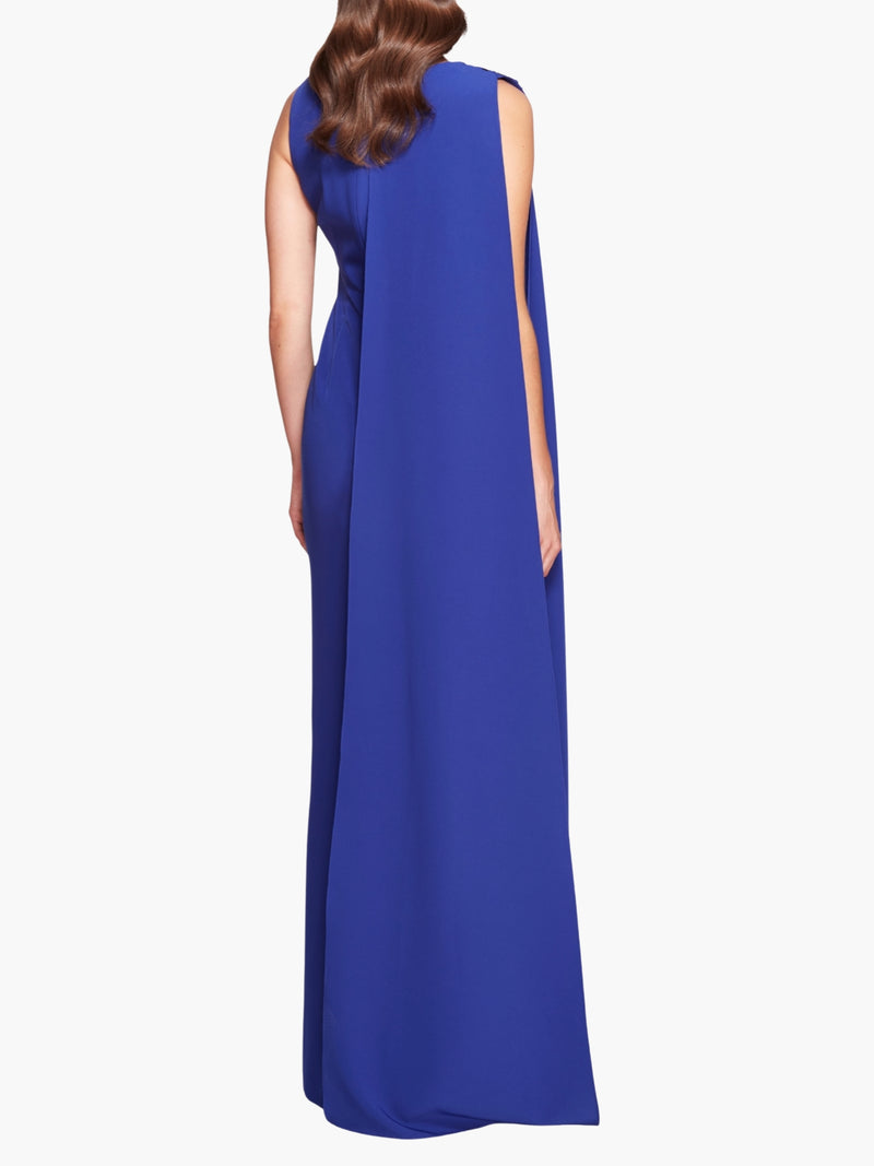 Sleeveless Draped Evening Gown