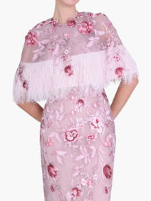 Botanist Bloom Embroidered Fringe Midi Dress