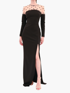 Illusion Crepe Gown