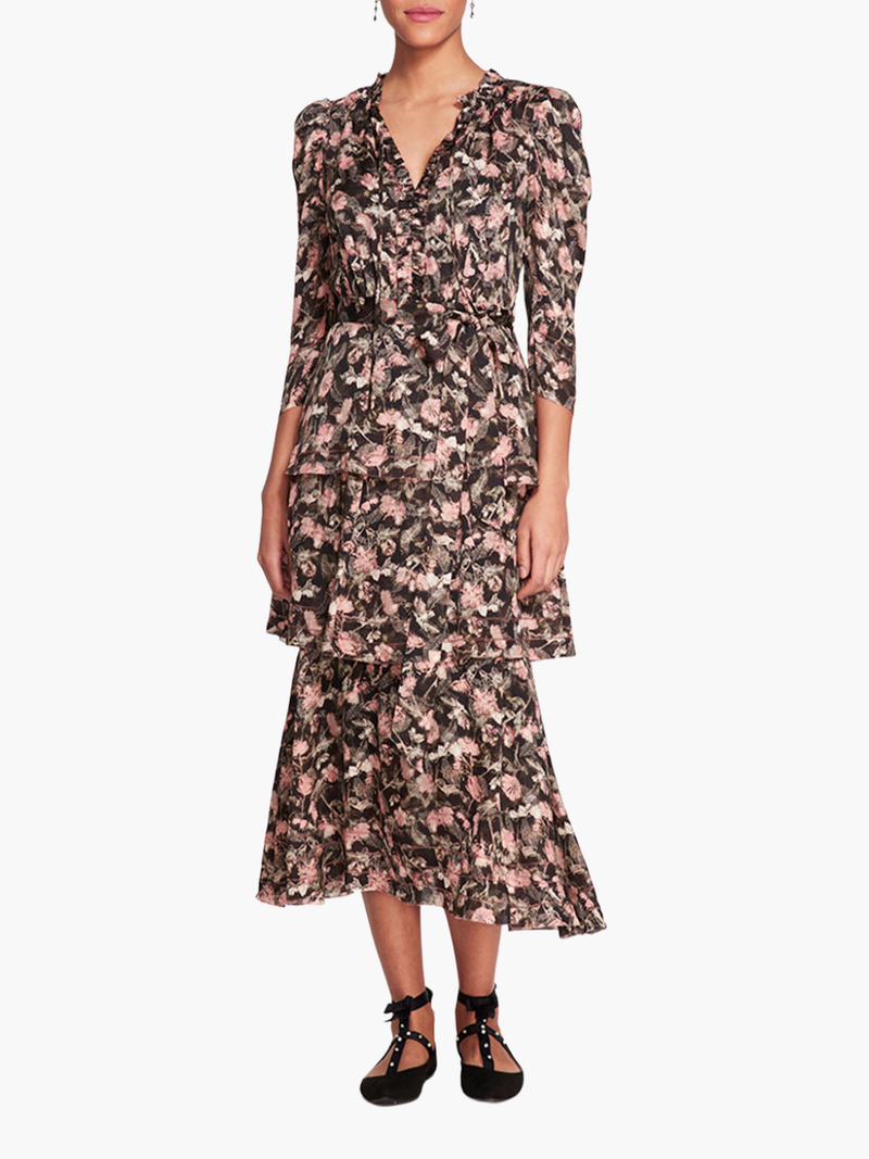 Juniper 3-Tier Embroidered Maxi Dress