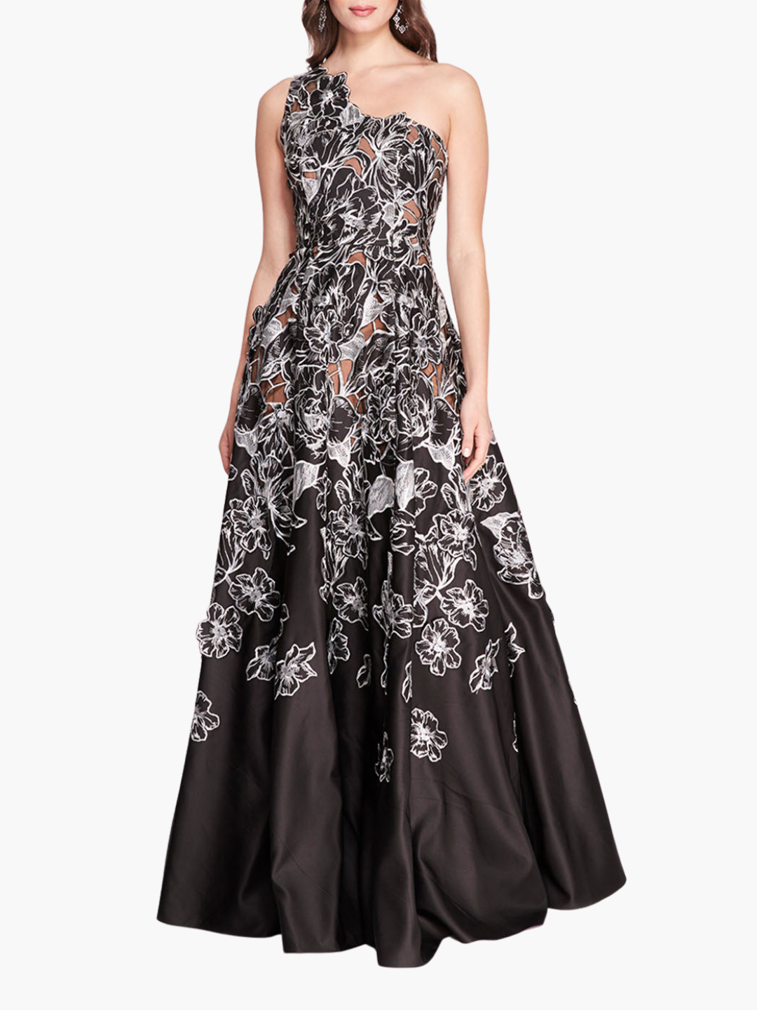 Satin One Shoulder Gown