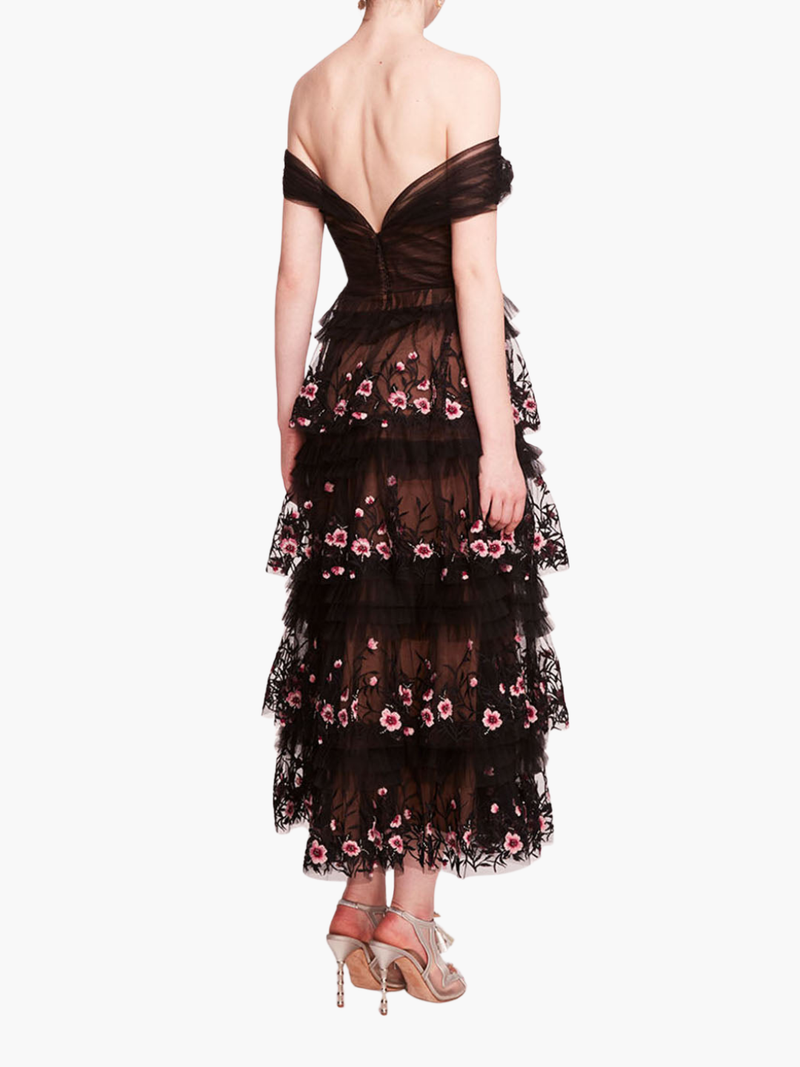 Tiered Terrarium Midi Dress