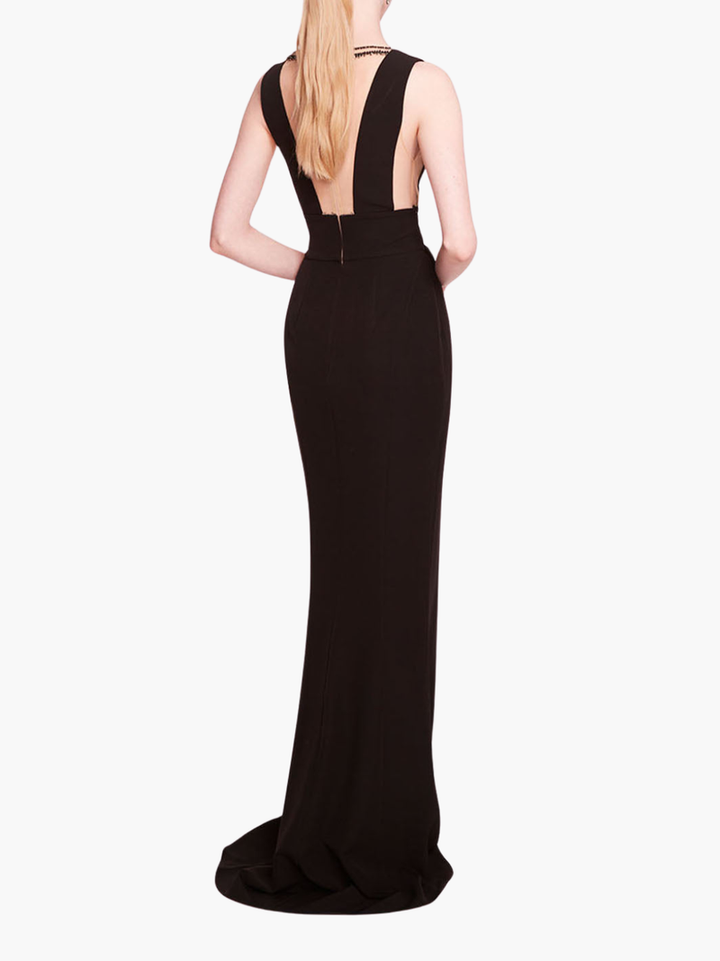 Jewel Embellished Column Gown
