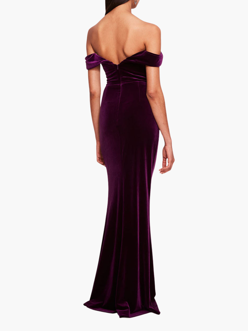 Plunging Velvet Gown