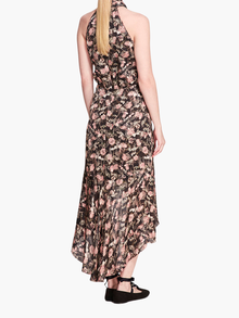 Magnolia Printed Viscose Halter Midi Dress
