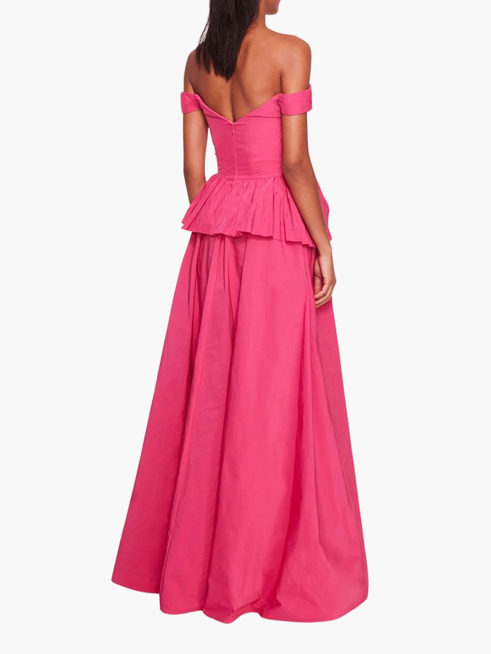 Peplum Taffeta Gown