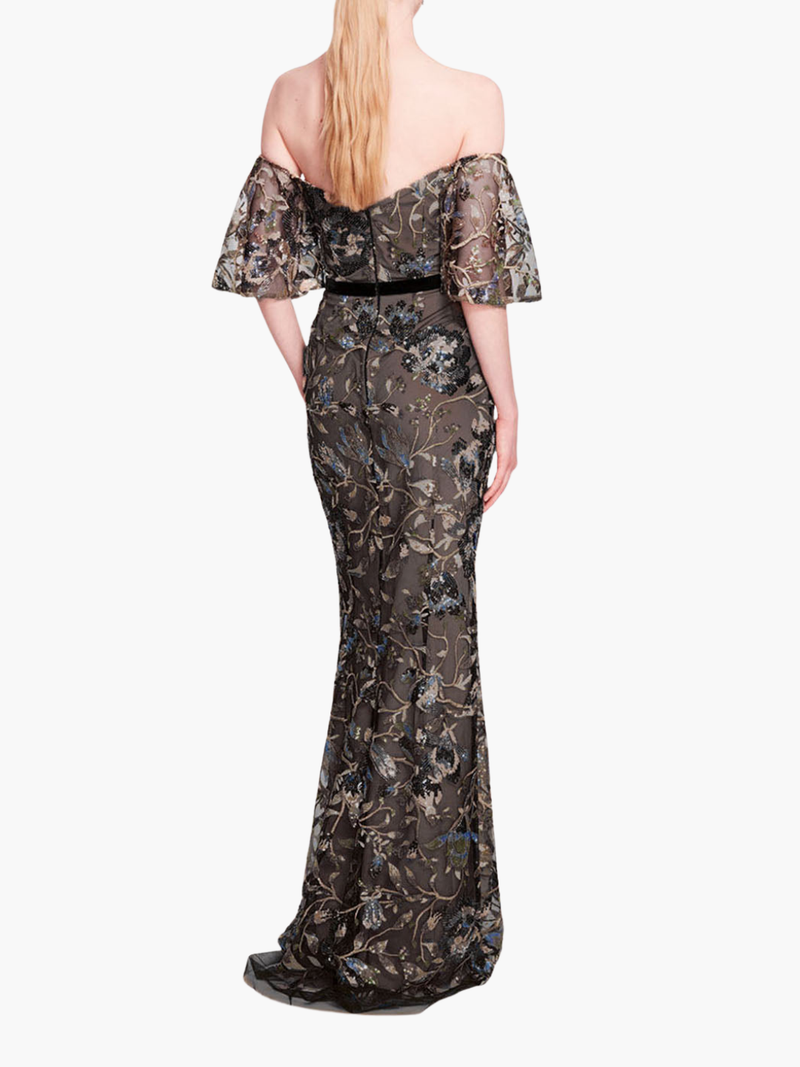 marchesa notte shimmer midi dress Shimmer Midi Dress by Marchesa Notte