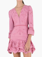 Embroidered Cotton Voile Mini Dress