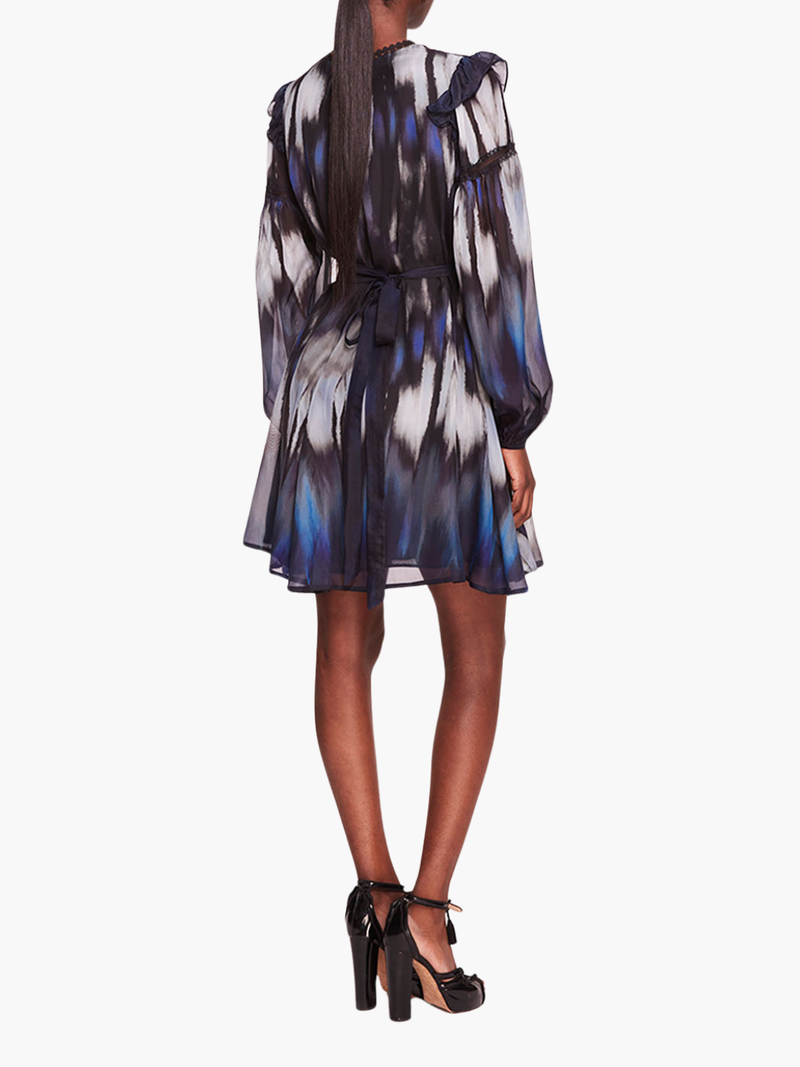 Abstract Viscose Mini Dress