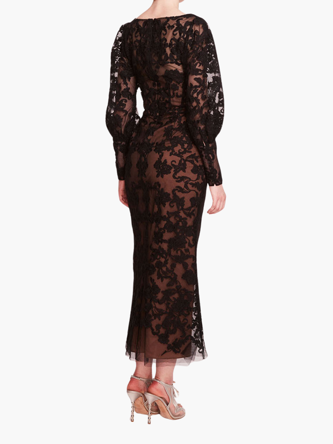 Long Sleeve Corded Midi Dress