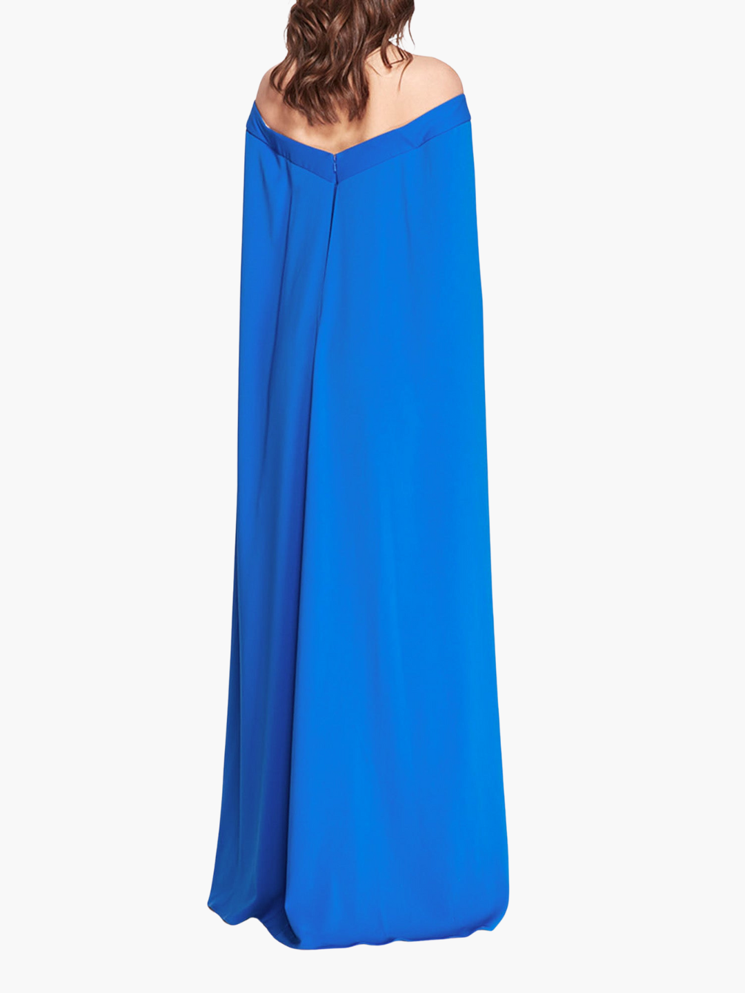 Off Shoulder Caped Column Gown
