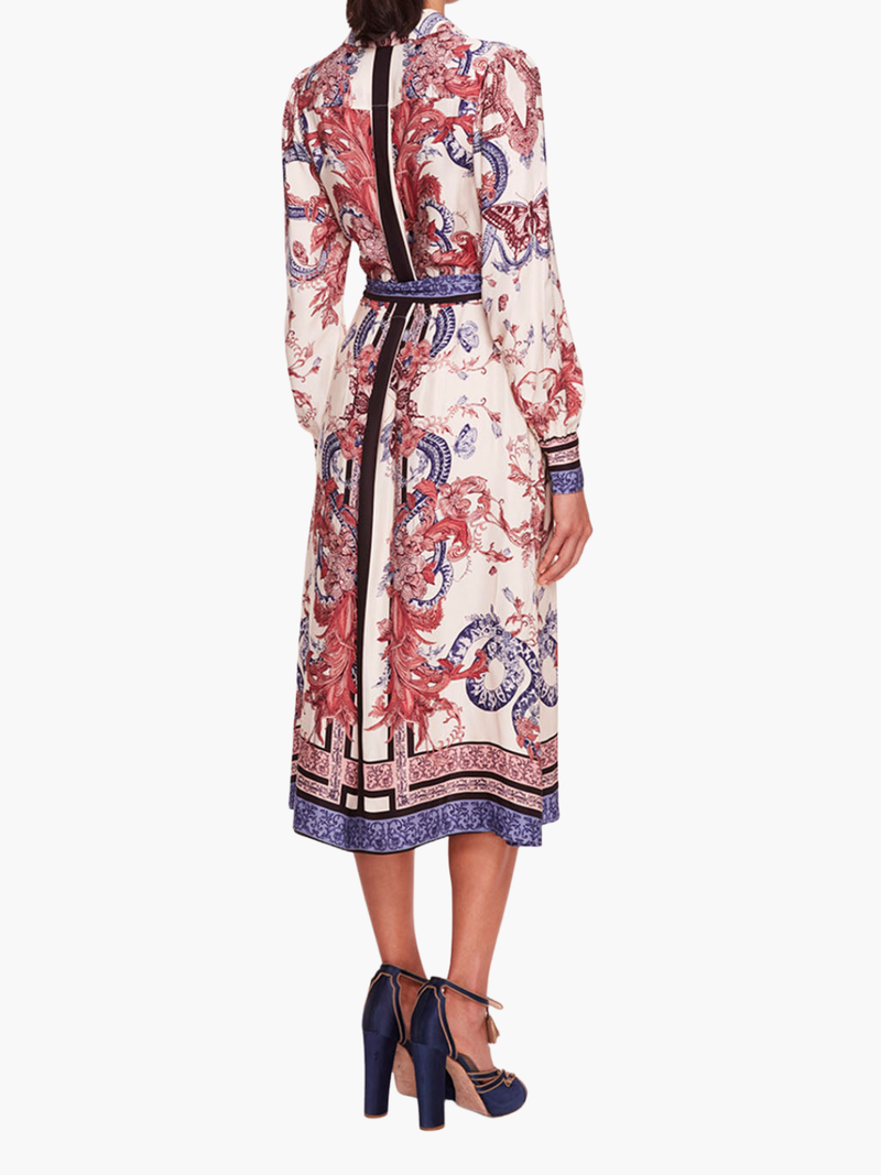 Zea Long Sleeve Midi Shirtdress