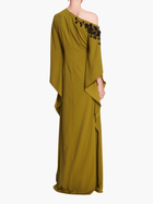 Embroidered Draped Kaftan