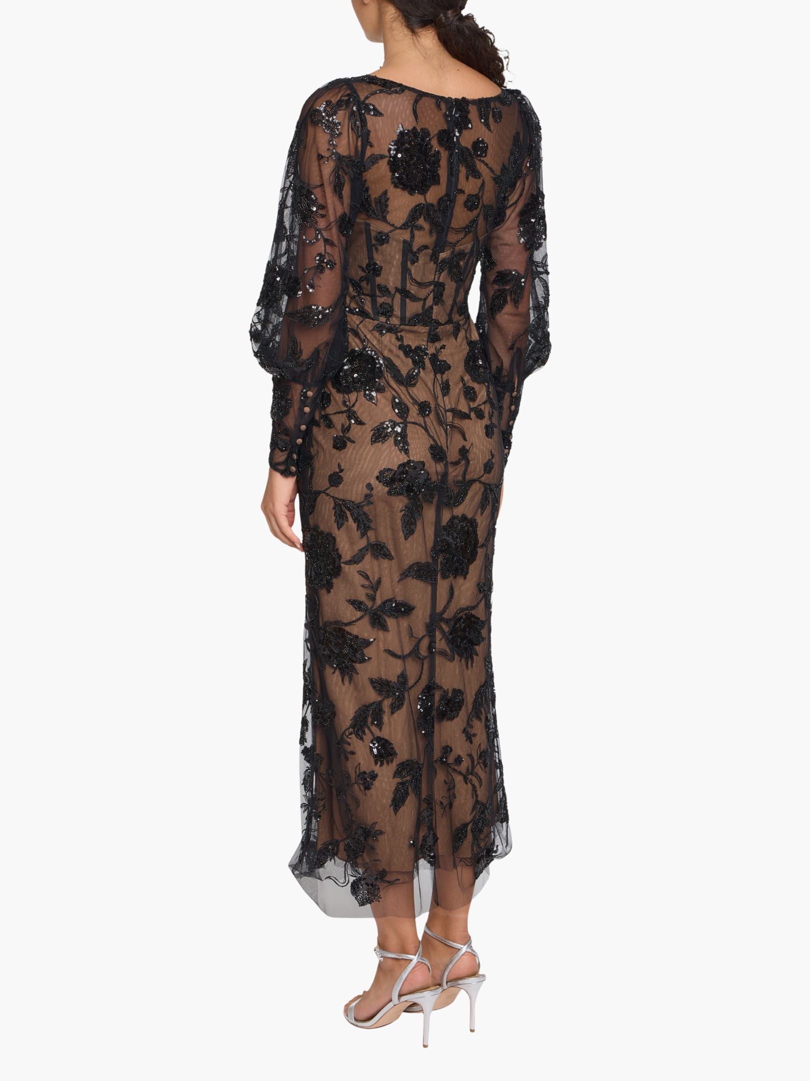 Spring Draped Floral Mikado Gown | Marchesa
