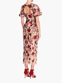 Roses Tulle Midi Dress