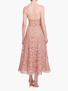 Strapless Corded Midi Dress