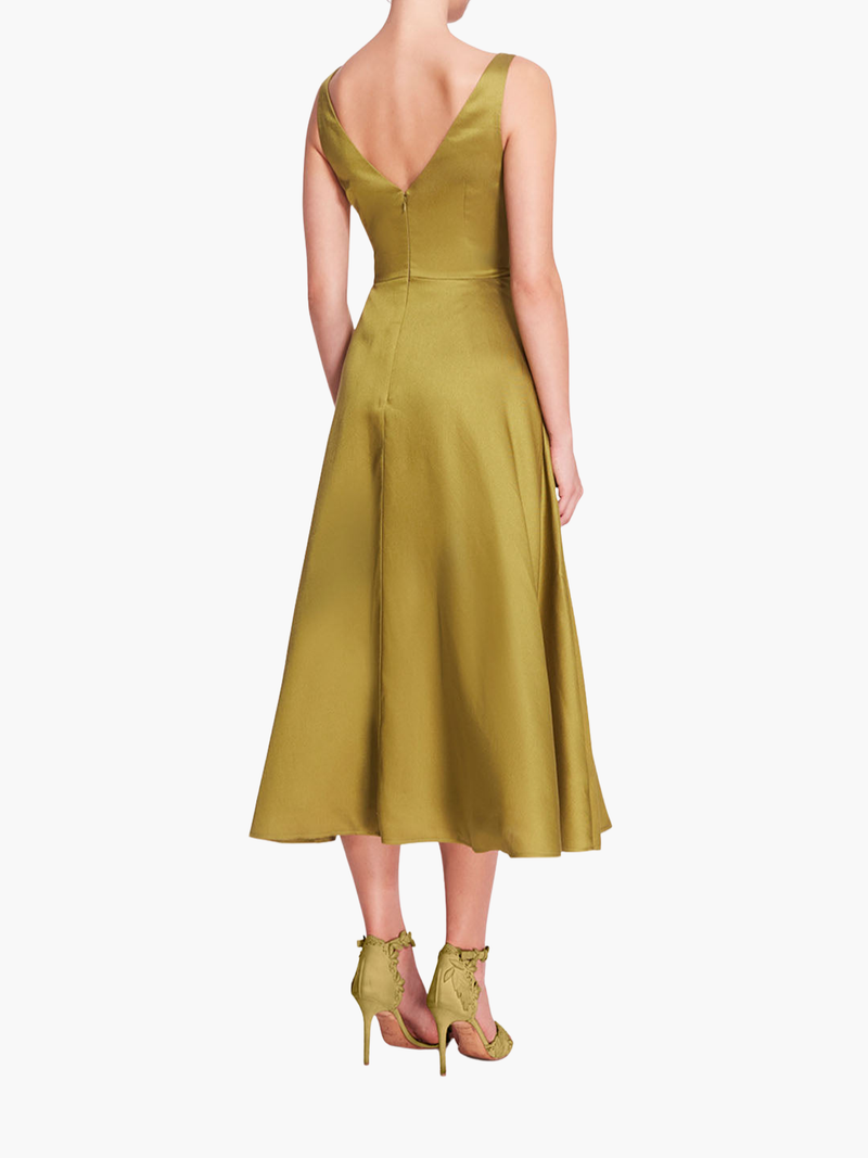 Floral Mikado Midi Dress