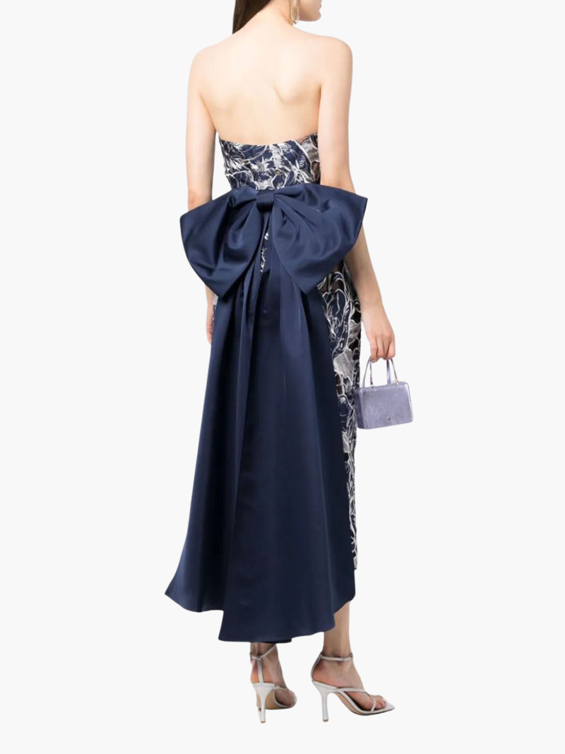 Strapless Column Midi Dress