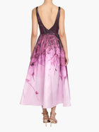 Floral Printed Mikado Midi Dress | Marchesa Floral Printed Mikado Midi Dress | Marchesa