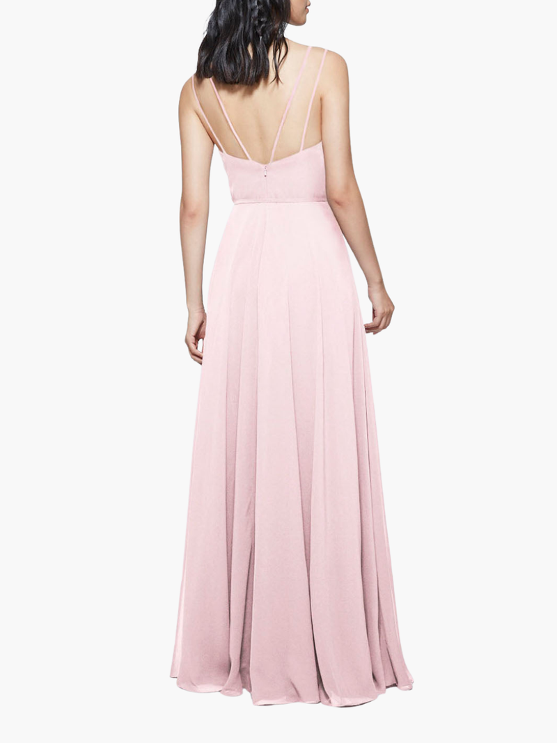 Valentia Chiffon V-Neck Gown