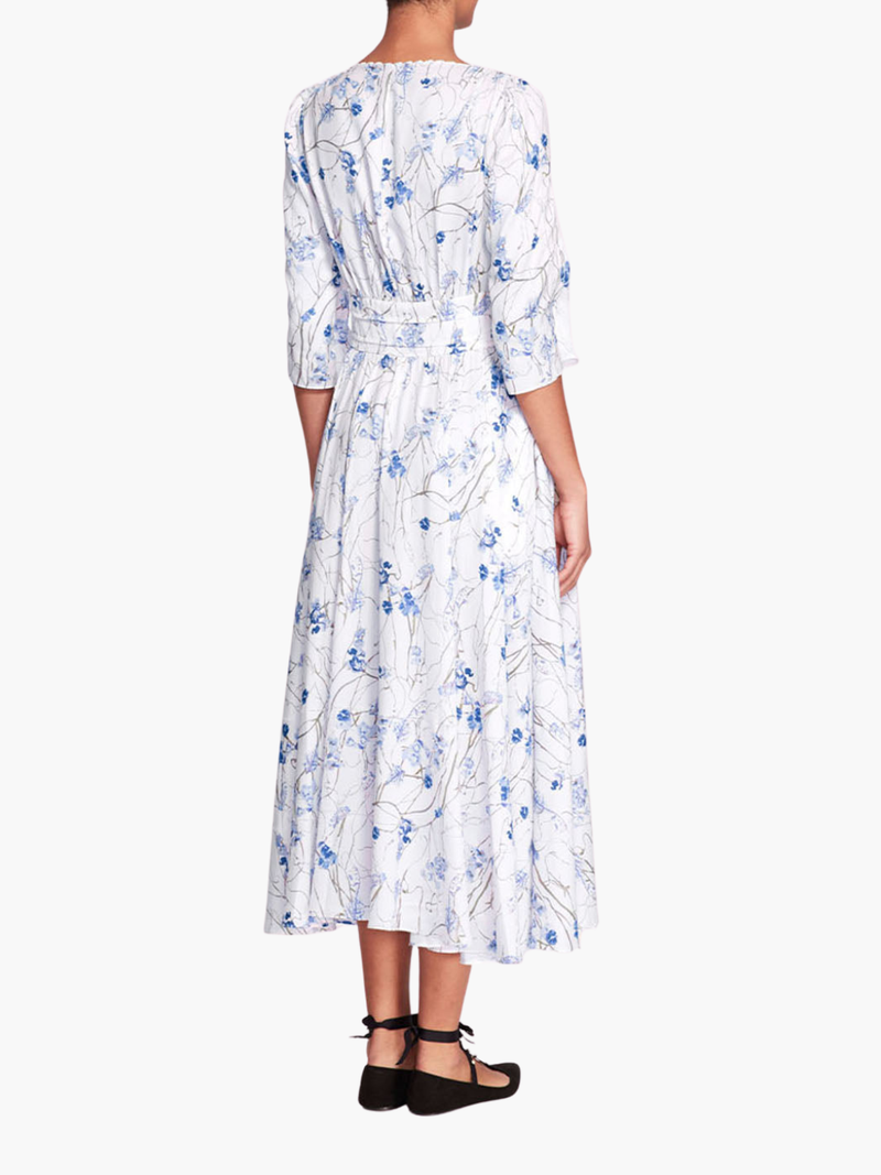 Carnation Sateen Midi Dress