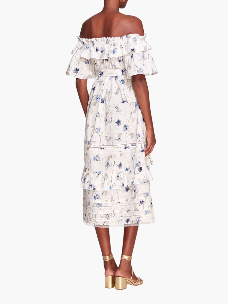 Rosie Off-Shoulder Floral Midi Dress