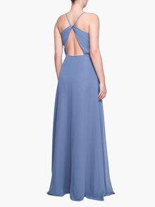 Sessa V-Neck Drape Gown