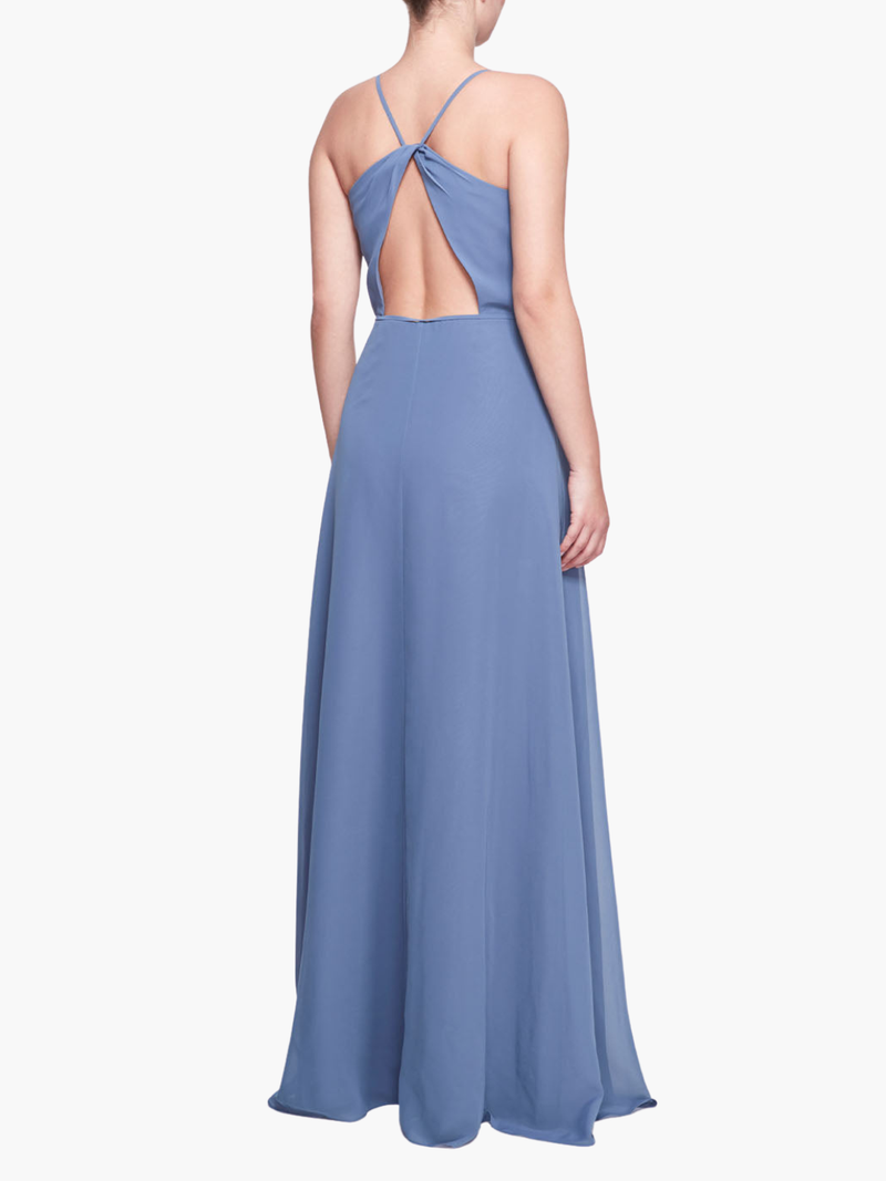 Sessa V-Neck Drape Gown