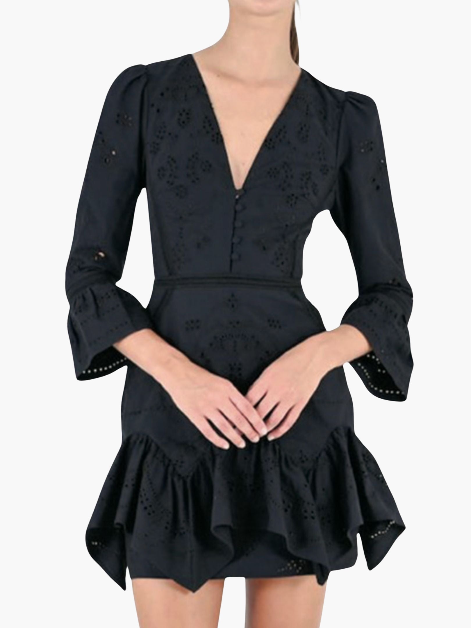 Embroidered Cotton Voile Mini Dress | Marchesa Embroidered Cotton Voile Mini Dress | Marchesa