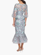 Botanist Bloom Embroidered Puff Sleeve Midi Dress