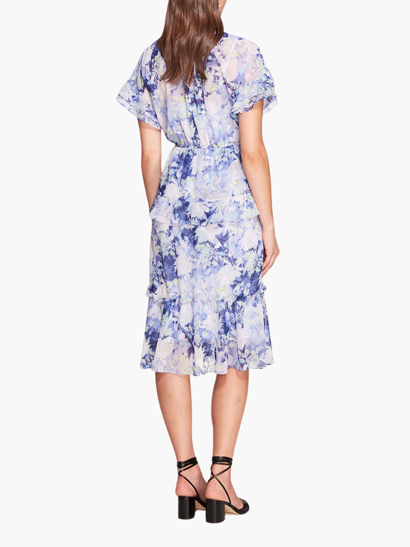 Lita Chiffon Midi Ruffle Dress