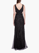 Sleeveless V-neck Glitter Gown